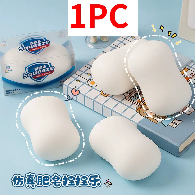 Squishy Soap Party Favors Gifts Simulated Soap Anti-Stress Fidget Toy Squishy Soap Desktop Accessiories Birthday Party Gifts S